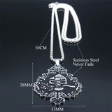 Skull Rose Necklace Lucky Ace of Spades Chain Halloween Gift