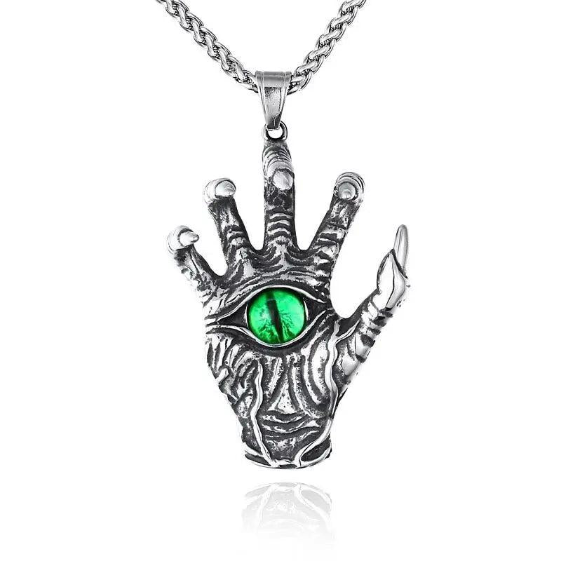 Large Devil Claw Halloween Pendant Stainless Steel Necklace Chains