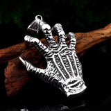 Large Devil Claw Halloween Pendant Stainless Steel Necklace Chains