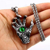 Large Devil Claw Halloween Pendant Stainless Steel Necklace Chains