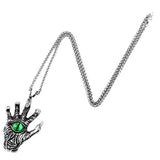 Large Devil Claw Halloween Pendant Stainless Steel Necklace Chains
