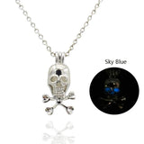 Halloween Glow Ghost Head Ornament Illuminating Punk Hollow Skull Head