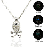 Halloween Glow Ghost Head Ornament Illuminating Punk Hollow Skull Head