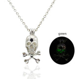 Halloween Glow Ghost Head Ornament Illuminating Punk Hollow Skull Head