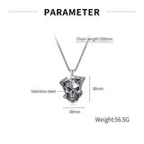 Punk Skull Snake Men Pendant Necklace Stainless Steel