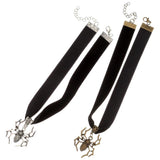 2 Pcs Halloween Cosplay Spider Choker Necklace for Women