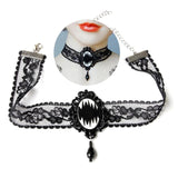 Women Halloween Lace Necklace Decorative Choker Charm Necklace