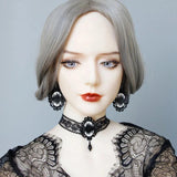 Women Halloween Lace Necklace Decorative Choker Charm Necklace