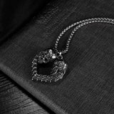 Gothic Halloween Skull Pendant Necklace Stainless Steel