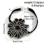 Exaggerated Goth Big Rose Flower Short Choker Necklace Petal Clavicle Chain