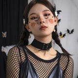 Vintage Gothic Chocker Punk Halloween Skull Necklace Lace Necklaces