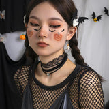 Vintage Gothic Chocker Punk Halloween Skull Necklace Lace Necklaces
