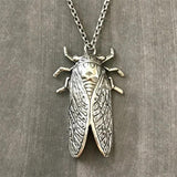 Vintage Cicada Pendant Necklace Unisex Men's Jewelry