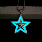 Vintage Glowing Pentagram Pendant Evil Magic Star Necklace