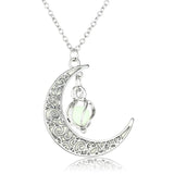 Moon Crescent Pendant Clavicle Chain Necklace