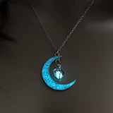 Moon Crescent Pendant Clavicle Chain Necklace