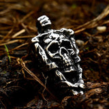 Punk Rock Stainless Steel Skull Pendant Necklace Gothic Jewelry