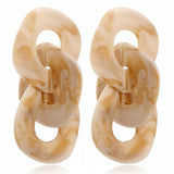 Gray Chain Drop Earrings Halloween Party Vintage Jewelry
