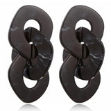 Gray Chain Drop Earrings Halloween Party Vintage Jewelry