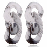 Gray Chain Drop Earrings Halloween Party Vintage Jewelry