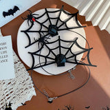 Halloween Spiders Pendant Necklace Short Neck Chain Gothic Costume Jewelry