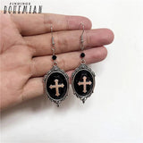 Gothic Cross Pendant Necklace Vampire Halloween Jewelry