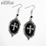 Gothic Cross Pendant Necklace Vampire Halloween Jewelry