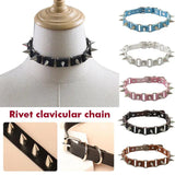 Punk Rock Gothic Choker Pu Leather Collar Necklace Lady Harajuku Jewelry