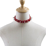 Punk Rock Gothic Choker Pu Leather Collar Necklace Lady Harajuku Jewelry