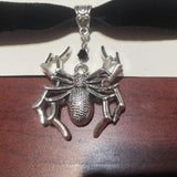 Spider Pendant Necklace Gothic Vintage Halloween Jewelry