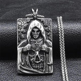 Masked Death Satan Cross Skeleton Skull Necklace Pendant