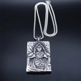 Masked Death Satan Cross Skeleton Skull Necklace Pendant