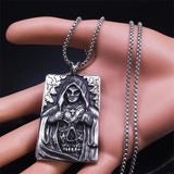 Masked Death Satan Cross Skeleton Skull Necklace Pendant