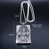 Masked Death Satan Cross Skeleton Skull Necklace Pendant