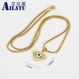 Heart Pendant Necklace Cz Jewelry Ball Halloween Gift