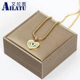 Heart Pendant Necklace Cz Jewelry Ball Halloween Gift