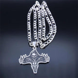 Gothic Satan Death Demon Skull Necklace for Men
