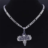 Gothic Satan Death Demon Skull Necklace for Men