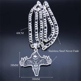 Gothic Satan Death Demon Skull Necklace for Men