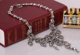 Halloween Retro Skeleton Head Tassel Necklace Female
