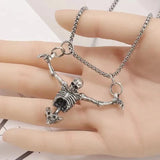 Halloween Punk Skull Necklace for Vintage Style Party