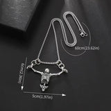 Halloween Punk Skull Necklace for Vintage Style Party