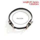 Gothic PU Leather Buckle Choker Necklace for Women