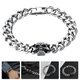 Metal Buckle Bracelet Wristband Personality Punk Women Hip Hop
