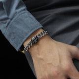 Metal Buckle Bracelet Wristband Personality Punk Women Hip Hop