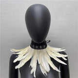 Gothic Lace Feather Necklace Scarf Choker