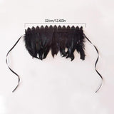 Gothic Lace Feather Necklace Scarf Choker