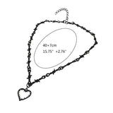 Gothic Thorns Heart Pendant Choker