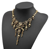Vintage Multi-Layer Skull Ghost Tassel Necklace
