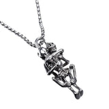 Skull Skeleton Pendant Stainless Steel Necklace Biker Halloween